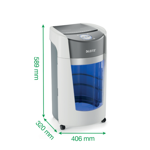 Destructora de documentos Leitz IQ OptiMax Office 550 con seguridad P5 35L - Blanca