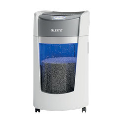 Destructora de documentos Leitz IQ OptiMax Office 550 con seguridad P5 35L - Blanca