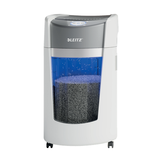 Destructora de documentos Leitz IQ OptiMax Office 550 con seguridad P5 35L - Blanca