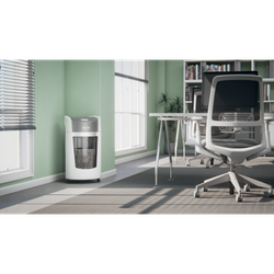 Destructora de documentos Leitz IQ OptiMax Office 550 con seguridad P5 35L - Blanca