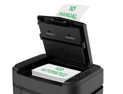 Destructora de documentos q-connect capacidad de corte 120 h auto / 10 h manual destruye grapas clips y