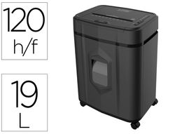 Destructora de documentos q-connect capacidad de corte 120 h auto / 10 h manual destruye grapas clips y