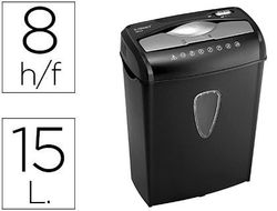 Destructora de documentos q-connect kf17972 capacidad de corte 8 h destruye grapas clips cd y tarjetas