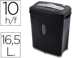 Destructora de documentos q-connect kf17974 capacidad de corte 10 h destruye grapas clips cd y tarjetas