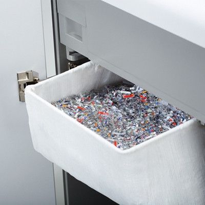 Destructora de oficina DAHLE 106 air CleanTEC® 22 hojas, tiras 5,8 mm, ancho boca 240mm, 60 litros