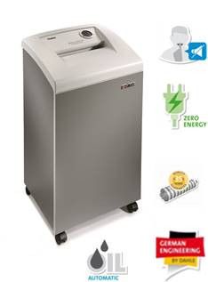 Destructora de oficina DAHLE 610. 6 hojas, partículas 0,8 x 12 mm, ancho boca 260mm, 100 litros. Nivel de seguridad P- 6.