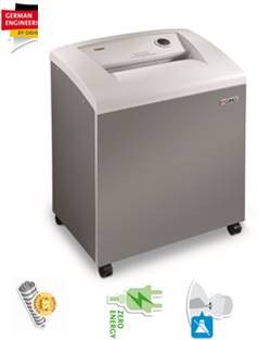 Destructora de oficina DAHLE MHP® 506 11-13 hojas, partículas 2 x 15 mm , ancho boca, 260mm, 60 litros. Nivel de seguridad P-5