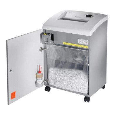 Destructora departamental DAHLE 610 air CleanTEC® 6 hojas, partículas 0,8 x 12 mm, ancho boca 260mm,100 litros con lubricación automática