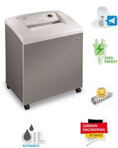 Destructora departamental DAHLE 716. 9 hojas,partículas 1 x 4,7 mm, ancho boca 400mm, 160 litros. Nivel de seguridad P-7.