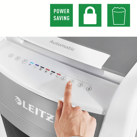Destructora IQ Auto+ Office 300 P4, autoalimentación, blanca