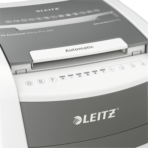 Destructora IQ Auto+ Office Pro 600 P4, autoalimentación, blanca