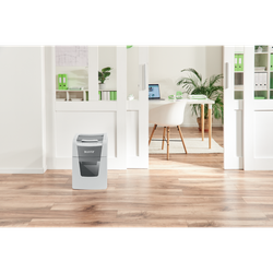 Destructora IQ Auto+ para pequeña oficina 100 P4, autoalimentación, blanca