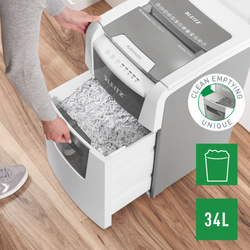 Destructora IQ Auto+ para pequeña oficina 100 P4, autoalimentación, blanca