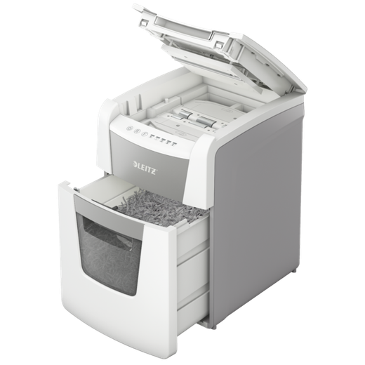 Destructora IQ Auto+ para pequeña oficina 100 P5, autoalimentación, blanca