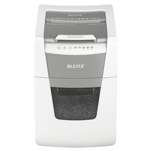 Destructora IQ Auto+ para pequeña oficina 100 P5, autoalimentación, blanca