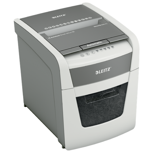 Destructora IQ Auto+ para pequeña oficina 50 P4, autoalimentación, blanca