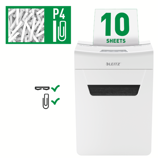 Destructora IQ Protect 10 P4, blanco/plata