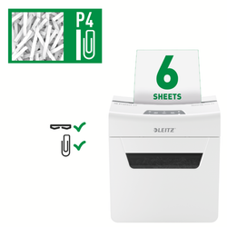 Destructora IQ Protect 6 P4, blanco/plata