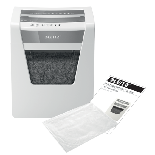 Destructora Leitz IQ Office P4 blanco/plata