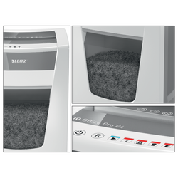 Destructora Leitz IQ Office Pro P4 blanco/plata