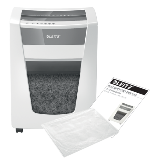 Destructora Leitz IQ Office Pro P5+ blanco/plata