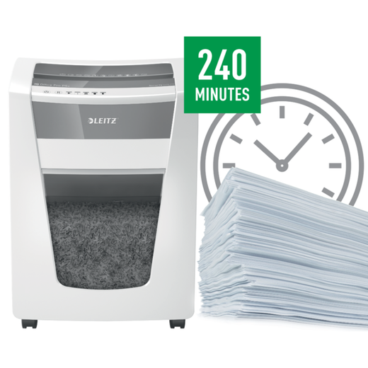 Destructora Leitz IQ Office Pro P5+ blanco/plata