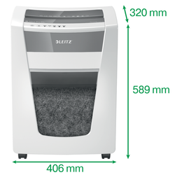 Destructora Leitz IQ Office Pro P5+ blanco/plata