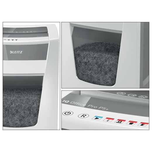 Destructora Leitz IQ Office Pro P5+ blanco/plata