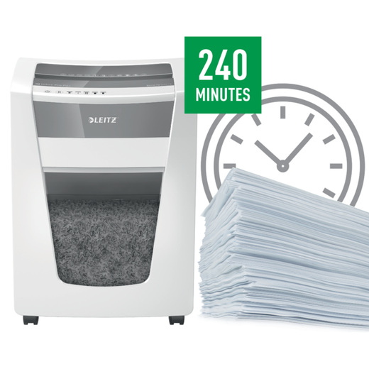 Destructora Leitz IQ Office Pro P6+ blanco/plata