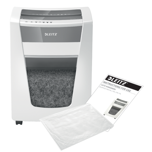 Destructora Leitz IQ Office Pro P6+ blanco/plata