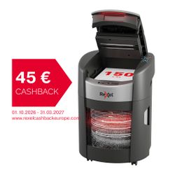 Destructora Max Autofeed+ 150M, autoalimentación, papelera giratoria, negro
