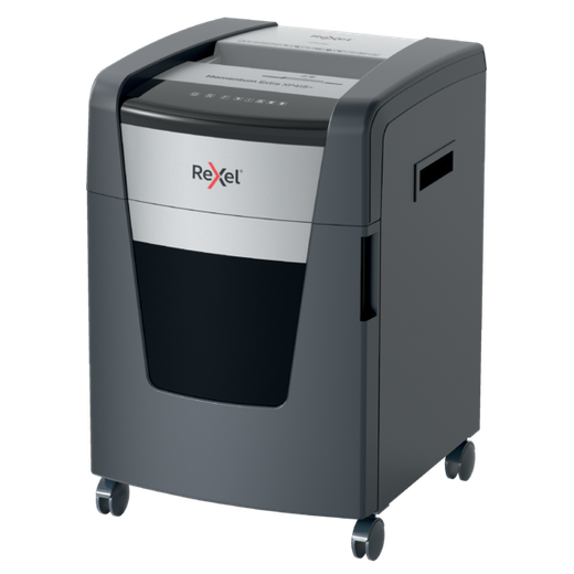 Destructora Rexel Momentum Extra XP418+, negro/plata