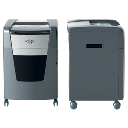 Destructora Rexel Momentum Extra XP418+, negro/plata