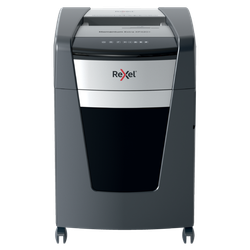 Destructora de papel Rexel Momentum Extra XP420+ de corte en partículas sin atascos color negro plata