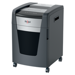 Destructora de papel Rexel Momentum Extra XP420+ de corte en partículas sin atascos color negro plata