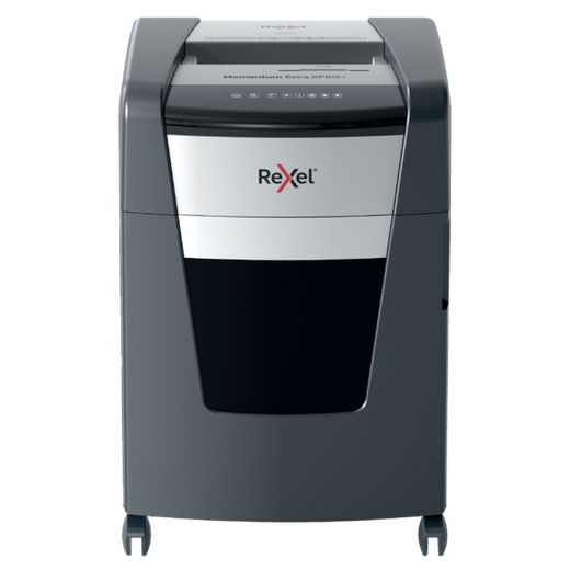 Destructora Rexel Momentum Extra XP512+, negro/plata