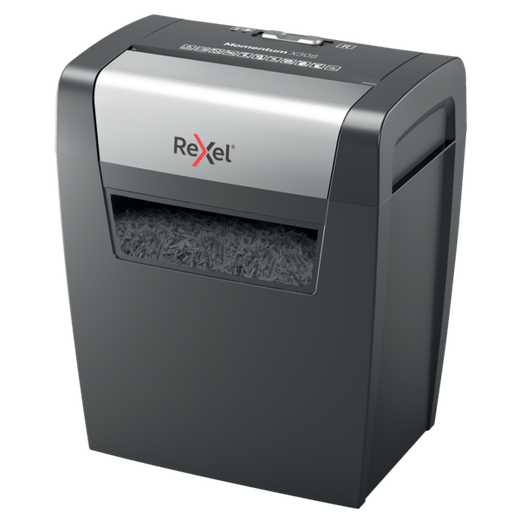 Destructora Rexel Momentum X308, negro/plata