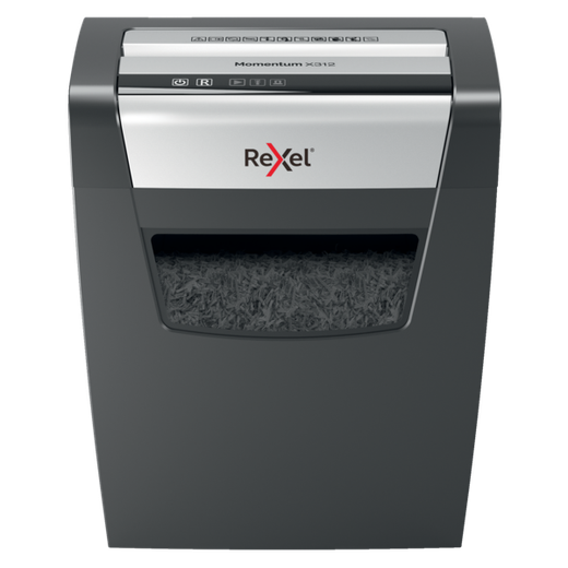 Destructora Rexel Momentum X312 negro/plata