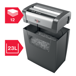 Destructora Rexel Momentum X312 negro/plata