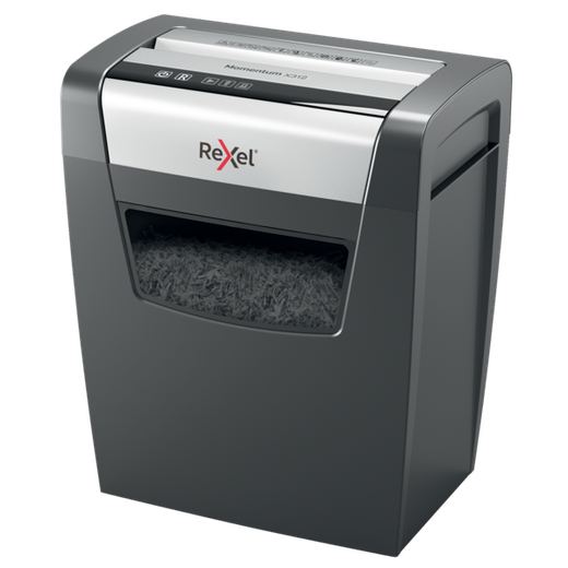 Destructora Rexel Momentum X312 negro/plata