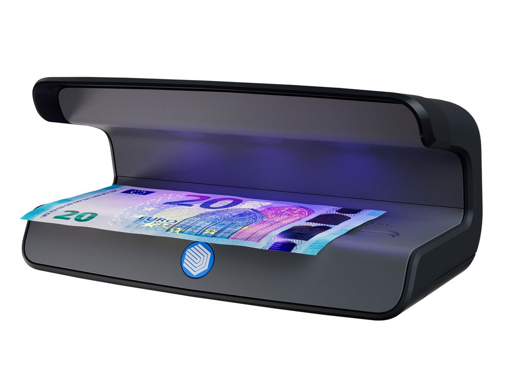 Detector de billetes falsos safescan 55 con tres luces led ultravioleta modo encendido/espera