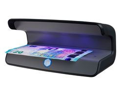 Detector de billetes falsos safescan 55 con tres luces led ultravioleta modo encendido/espera