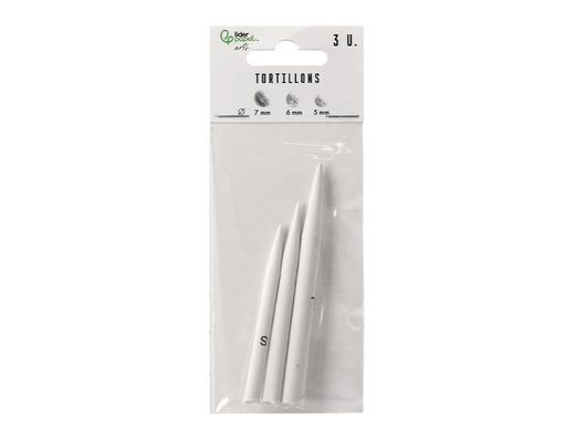 Difumino liderpapel bolsa de 3 unidades diametros surtidos 70 mm / 80 mm / 90 mm