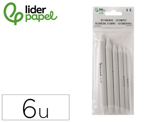 Difumino liderpapel bolsa de 6 unidades diametros surtidos 116 mm / 150 mm
