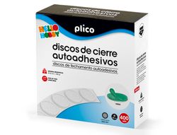 Disco de cierre plico velcro autoadhesivo 20 mm diametro color verde caja de 400 unidades