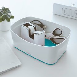 Dispensador de cinta adhesiva Leitz WOW DUAL, turquesa/blanco
