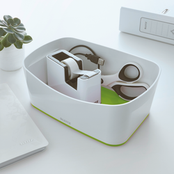 Dispensador de cinta adhesiva Leitz WOW DUAL, verde/blanco