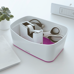 Dispensador de cinta adhesiva Leitz WOW DUAL, violeta/blanco