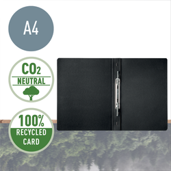 Dosier de cartón con clip en espiral Leitz Recycle. 100% reciclable. DIN A4, negro