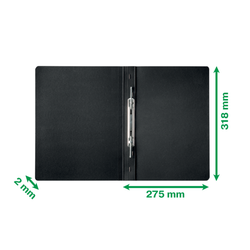 Dosier de cartón con clip en espiral Leitz Recycle. 100% reciclable. DIN A4, negro